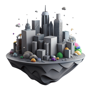 vibrant artistic Factory Emissions Gray Smoke Transparent Background high resolution png