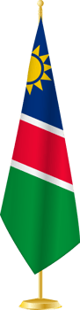 Namibia flag on a flag stand png