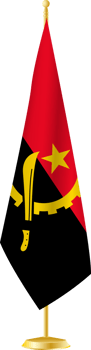 Angola flag on a flag stand png
