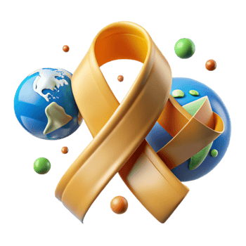 vibrant traditional Climate Change Awareness Ribbon Isolated Element high quality png
