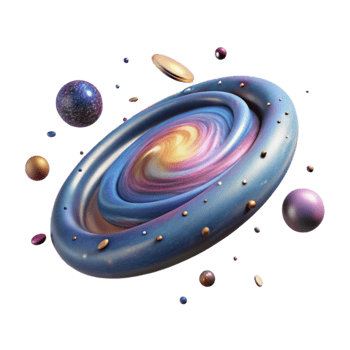 impressive vintage Distant Galaxy Isolated on Transparent Background high quality png