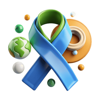 beautiful creative Climate Change Awareness Ribbon Isolated Element high quality png