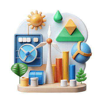 extraordinary rustic Clean Energy Infographic with Charts and Graphs Cutout original png
