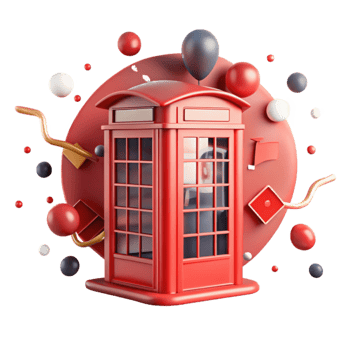 stunning abstract Classic Telephone Booth Isolated with Red Paint original png