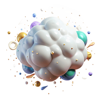 dramatic contemporary Billowing White Cloud Cutout with Blue Sky png