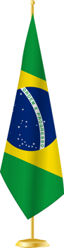 Brazil flag on a flag stand png