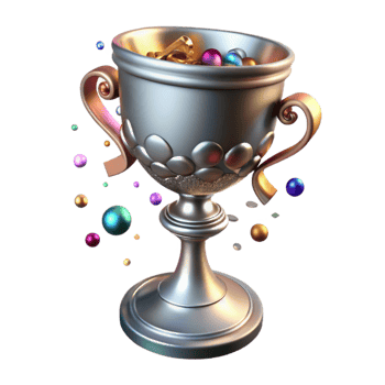 beautiful contemporary Antique Silver Goblet with Engraving Transparent premium png