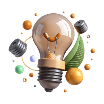 beautiful abstract Eco Light Bulb Shining Cutout Transparent Background genuine png
