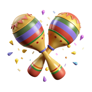 magnificent abstract Cinco De Mayo Maracas Shaking Isolated Element high quality png