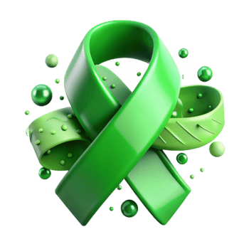 serene rustic Deforestation Awareness Ribbon Green Hue Isolated professional png