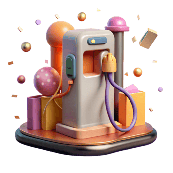 elegant creative Electric Car Charging Station Isolated Element genuine png