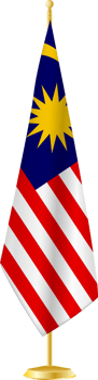 Malaysia flag on a flag stand png