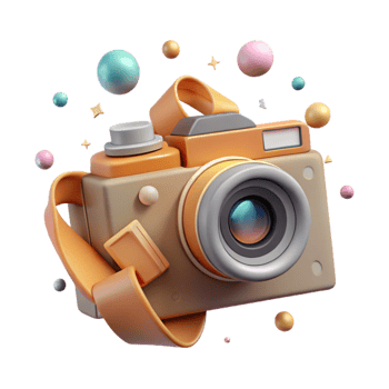 dramatic abstract Camera Symbol Cutout with Viewfinder high quality png