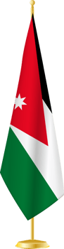 Jordan flag on a flag stand png