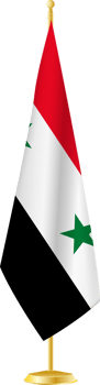 Syria flag on a flag stand png