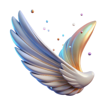 magnificent artistic Bird Wing in Motion Blurred Effect Transparent premium png