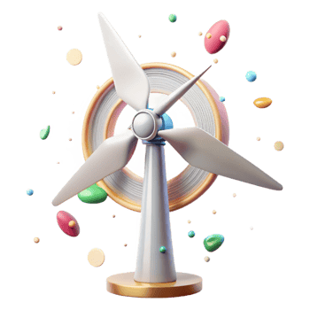 dramatic classic Climate Change Mitigation Technology Wind Turbine Transparent Background premium png