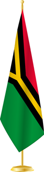 Vanuatu flag on a flag stand png