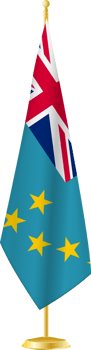 Tuvalu flag on a flag stand png