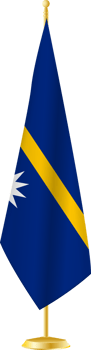 Nauru flag on a flag stand png
