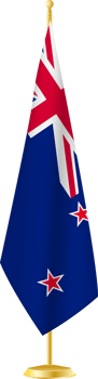 New Zealand flag on a flag stand png