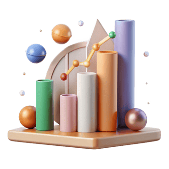 serene contemporary Bar Graph Showing Environmental Data Isolated Element png