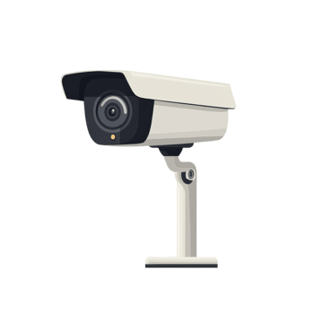 Stylized CCTV Camera Illustration for Security and Surveillance Purposes png