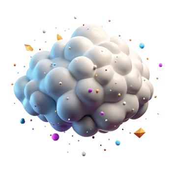 serene abstract Fluffy Cumulus Cloud Isolated with Blue Tint png