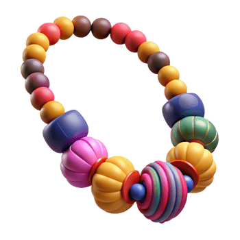 stunning traditional Colorful Beaded Necklace Isolated on White Background high quality png