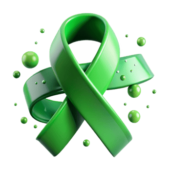 vibrant modern Deforestation Awareness Ribbon Green Hue Isolated png