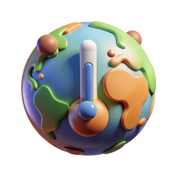 beautiful traditional Earth with Thermometer Isolated Element Cutout authentic png