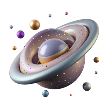 serene vintage Distant Quasar Isolated on Transparent Background genuine png