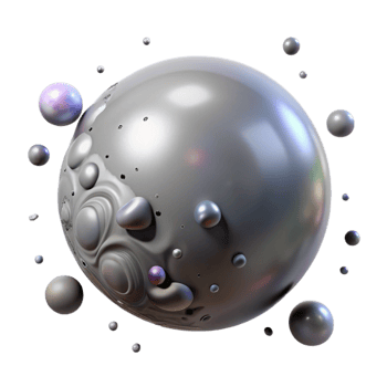 serene modern Floating Sphere Gray Gradient Isolated professional png