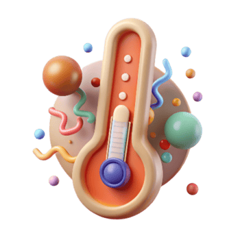 serene modern Global Warming Thermometer with Rising Temperature Transparent Background detailed png