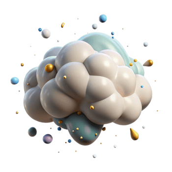 beautiful vintage Cloud Formation Cutout with Perspective Angle png