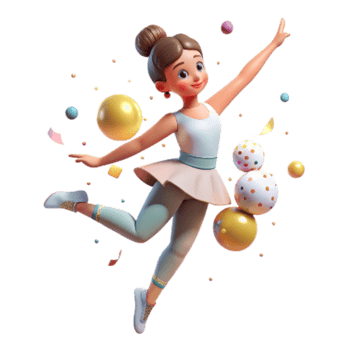 dramatic vintage Ballet Dancer in Fourth Position Isolated premium png