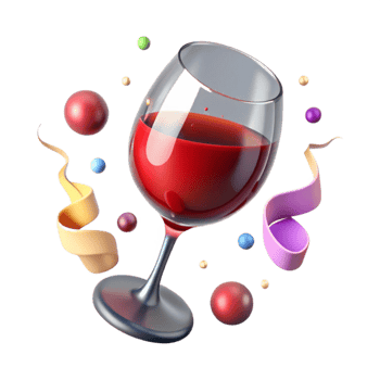beautiful minimalist Glass of Red Wine Transparent Background original png