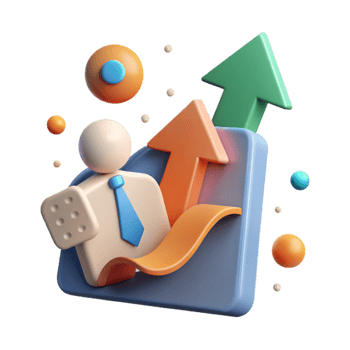 dramatic modern Career Development Icon Upward Arrow and Person Transparent Background premium png