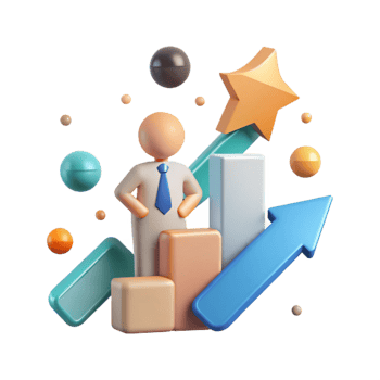 stunning classic Career Development Icon Upward Arrow and Person Transparent Background png