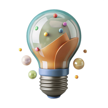 elegant artistic Eco Friendly Lightbulb Side View Isolated exclusive png