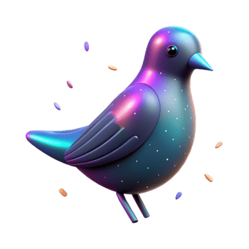 stunning contemporary Bird Silhouette with Gradient Mesh Cutout original png