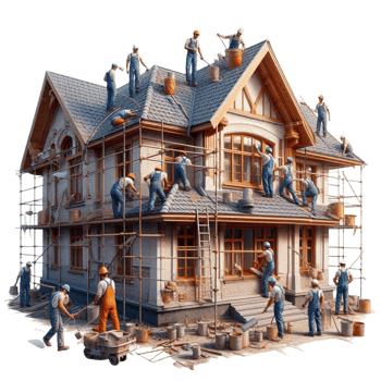 Red-Brown Victorian House png