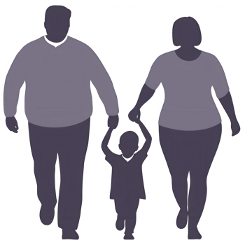 A family walking together, showcasing a strong bond and connection between parents and child. Perfect for representing family values and togetherness in various contexts. png