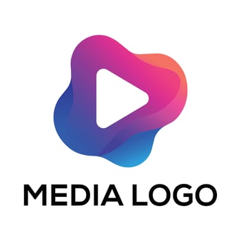 Modern Media Logo Design vector