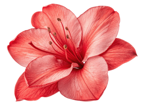stunning azalea flower showcases vibrant pink and red petals with delicate textures and intricate details, embodying natural beauty and elegance png