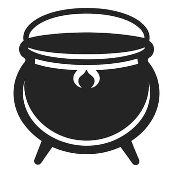 Black Cauldron Simple Graphic Element vector