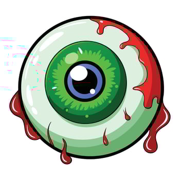 Cartoon Eyeball With Blood Illustration vector