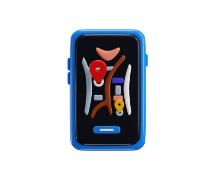 Smart phone with gps map icon 3d render concept of GPS pointer marker, GPS and navigation symbol with phone, Element for map, social media, mobile apps illustration png