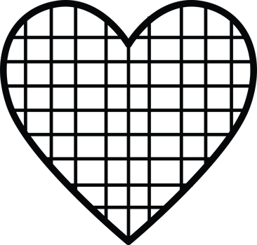 Checkered Heart Shape Holiday Clip Art png