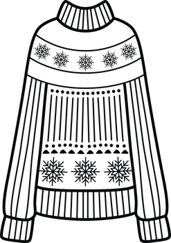 Christmas Sweater with Snowflake Pattern png